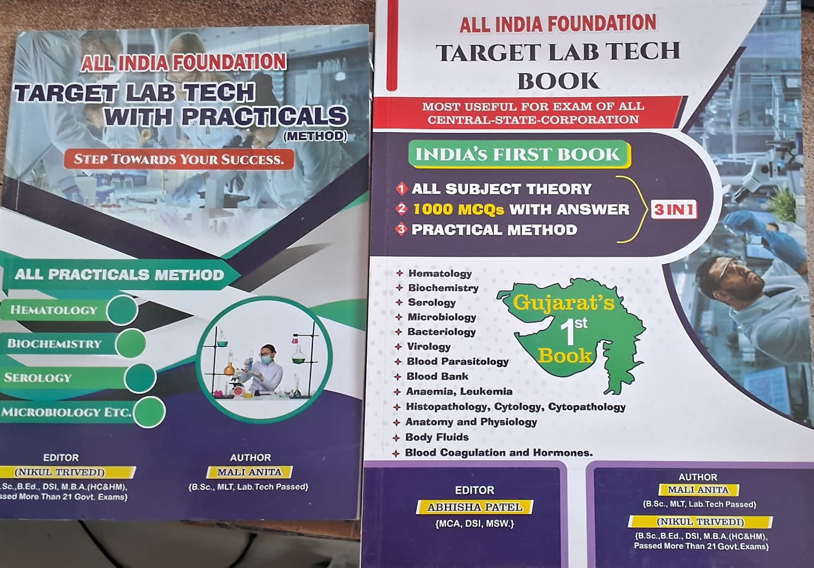 2 Book Combo-target Lab Tech Book , Practicals -2025