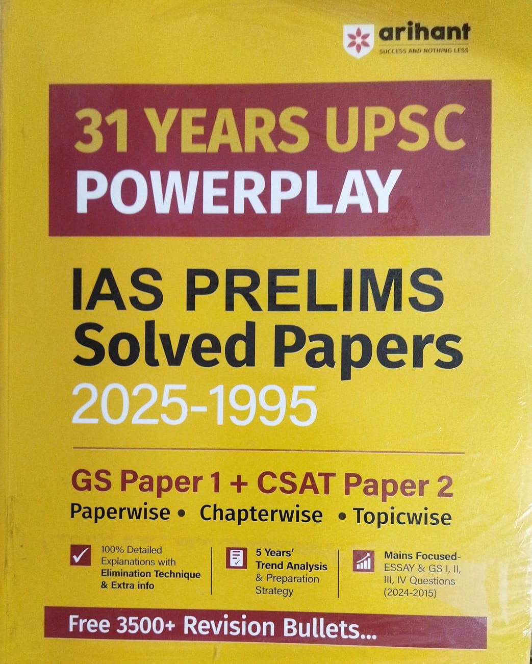 31 Years Upsc Powerplay,ias Prelims Solved Papers [2025-1995]-2025