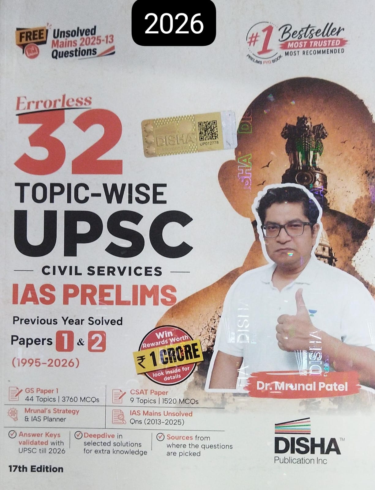 32 Topic-wise Upsc Civil Servicea Ias Prelims-17th Edition-2026-27