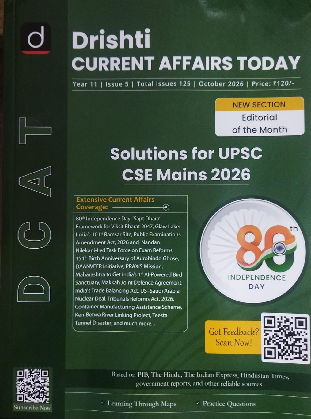 Current Affairs October ( August Ni Detail)-2026